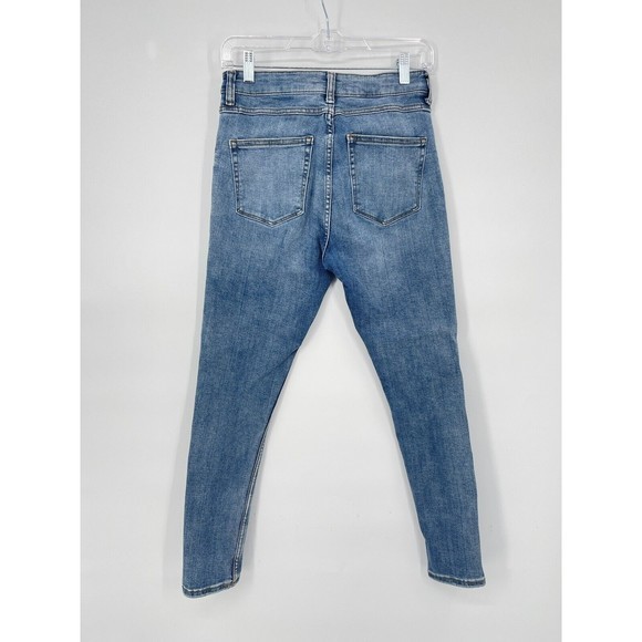 ZARA‎ Woman Premium Denim Collection High Rise Skinny Jeans Light Wash Size 26 - Picture 4 of 6